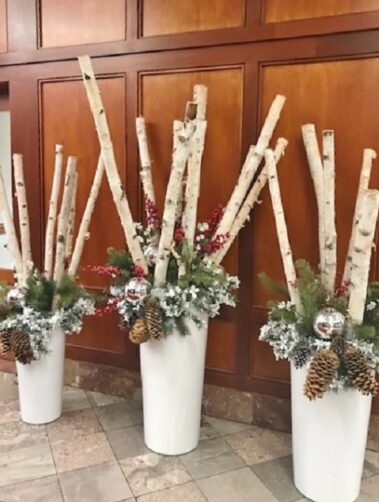 Interior landscaping holiday decorations seasonal themes