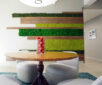 Moss walls can add design features integrated into existing wall space