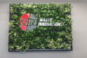Living wall with company logo, green wall installation