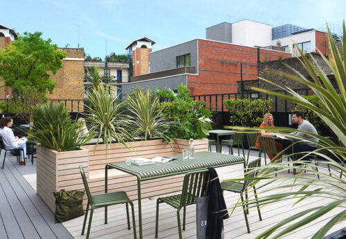 rooftop office workspace